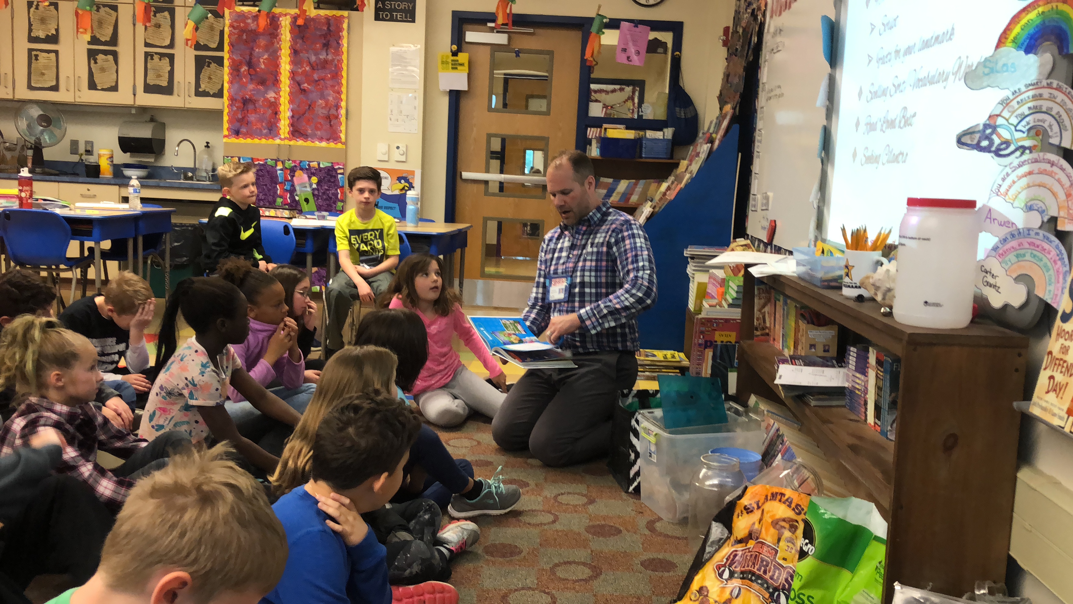 Matt shares book from carpet