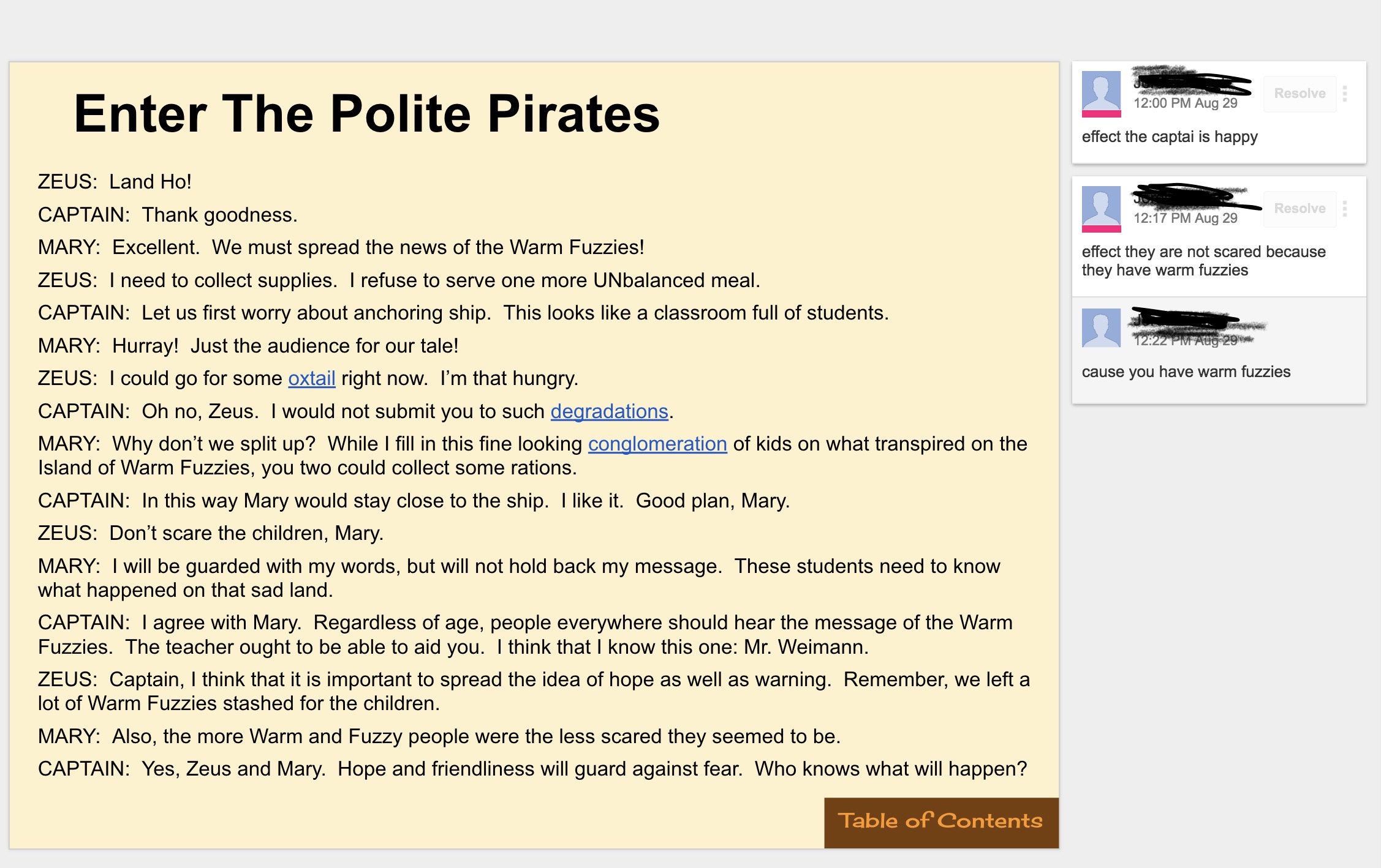 Cause and Effect slide one