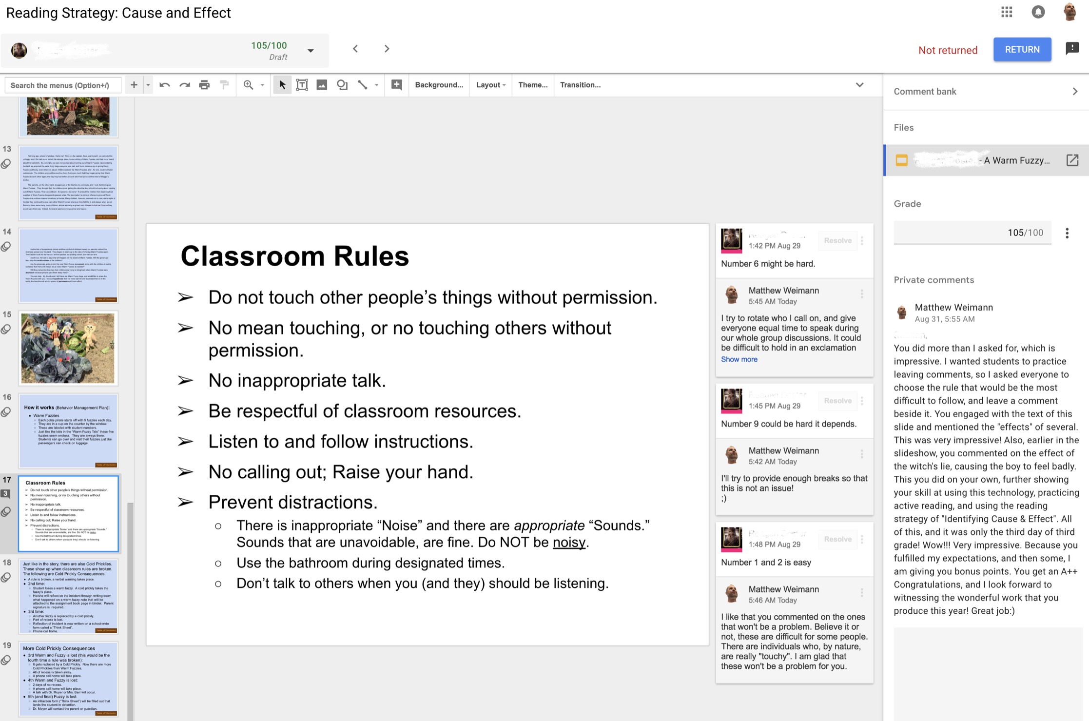 Feedback for Reagan wow