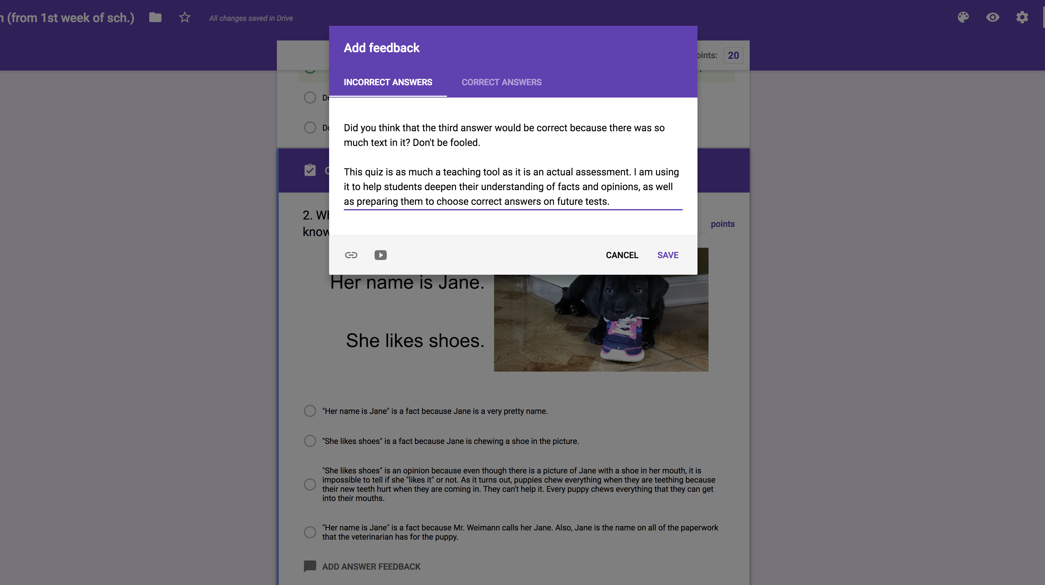 Assessments can be teaching tools